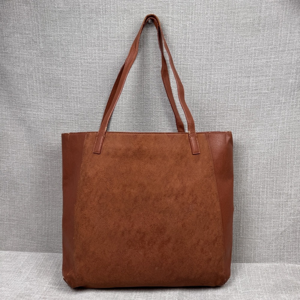 American Leather Co Triple Entry Satchel Bag Shoulder Handbag Embossed Leather
